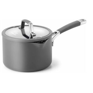 Calphalon SE Gray 1.5 quart Saucepan with Lid NWT SM scratch on side in photos